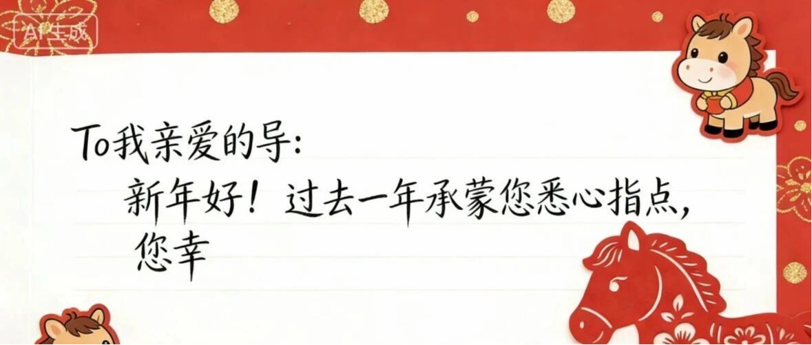 求助！给导师的春节贺卡写错字该怎么补救！